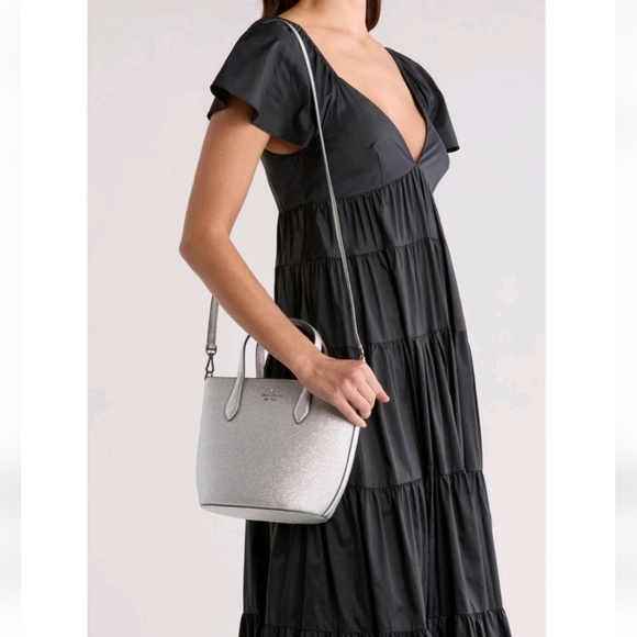 Kate Spade Silver Glimmer Tote/Crossbody NWT - Picture 2 of 7